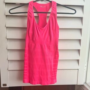 Bebe Hot Pink Racerback Dri-Fit Tank Top